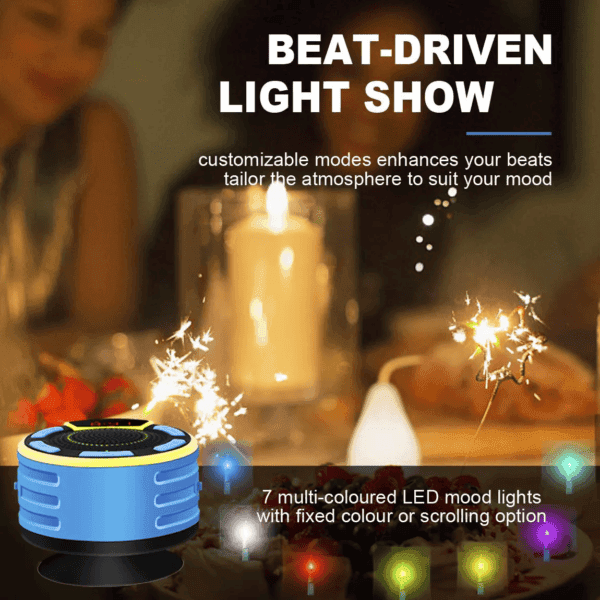 Bluetooth Version 5.0 LED Flashing light Portable Wireless Bluetooth Speaker - Image 3