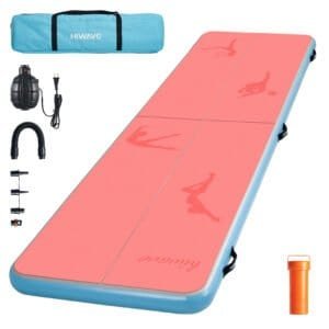 Inflatable gymnastics training mat