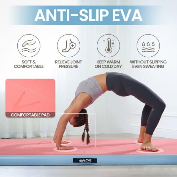 13ft Inflatable Air GymnasticsTraining Mats 4 inches Thickness for Home Use/Yoga/Water with Pump - Image 3
