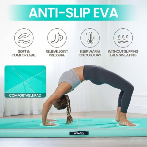 Gymnastics Air Mat Anti-Slip EVA Inflatable Floor Mats with Air Pump - Image 3