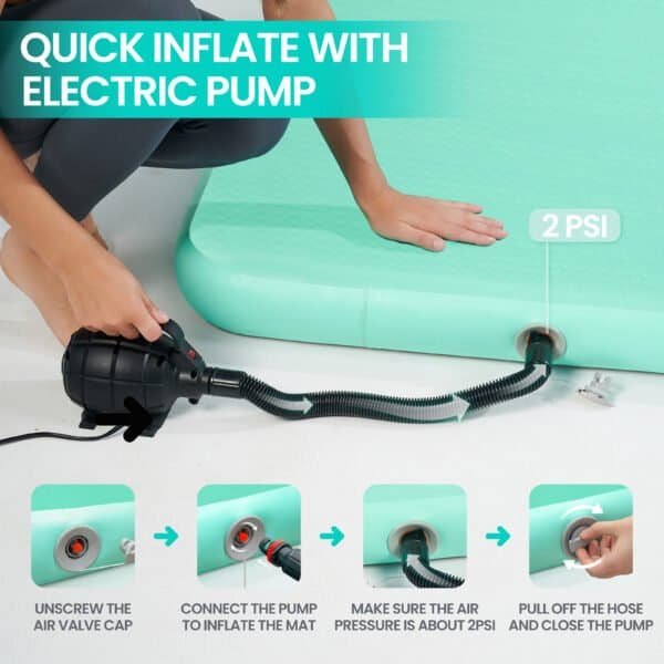 Inflatable Air Gymnastics Mats for Yoga/Water with Pump - Image 5