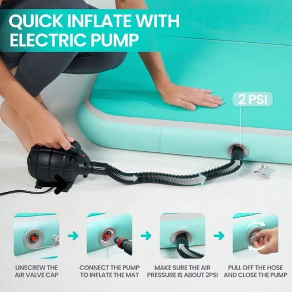 Gymnastics Air Mat Anti-Slip EVA Inflatable Floor Mats with Air Pump - Image 5