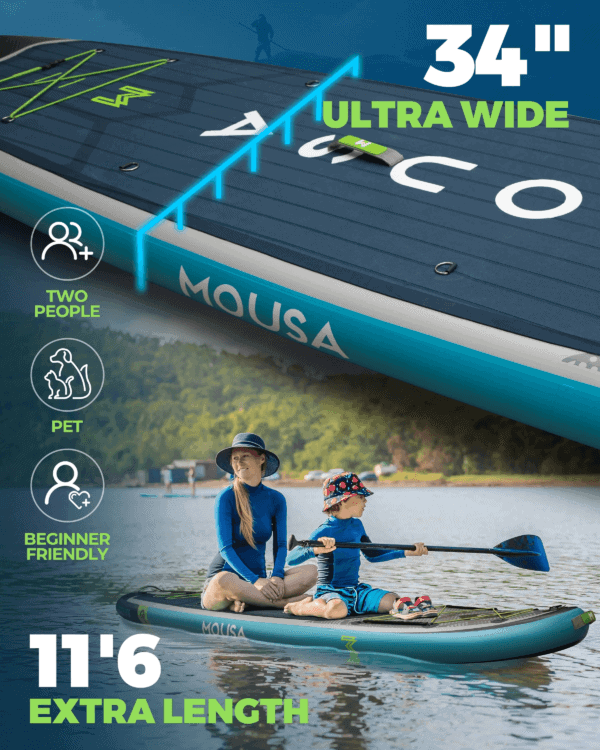 Wholesale OEM LOGO Surfboard Sup Board Double Layer 11'6"x34" - Image 4