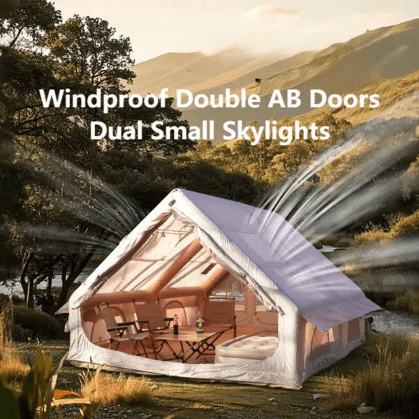 12㎡ Luxury Inflatable Camping Tent Large 10 People Waterproof Windproof Camping Tents - Image 4